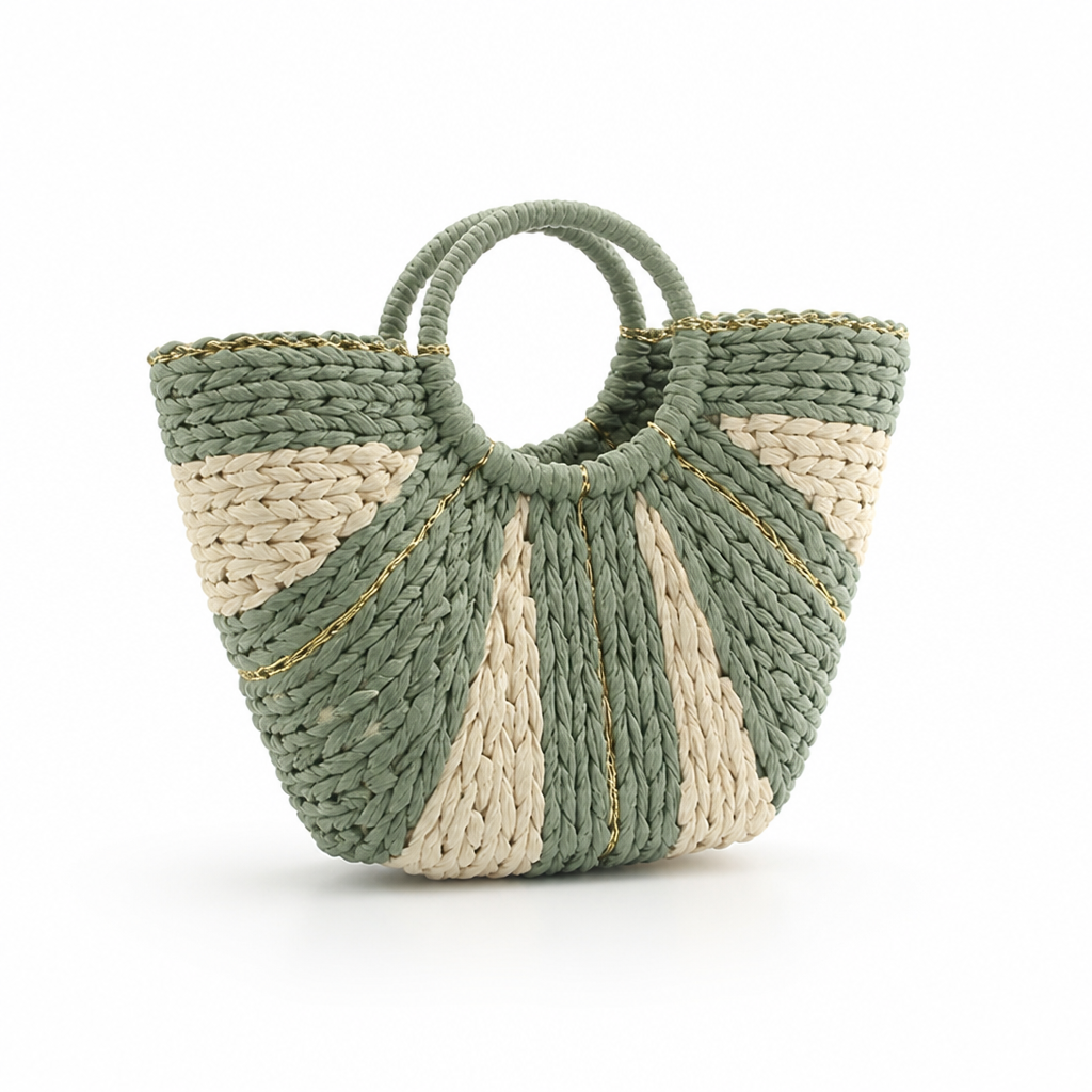 Hand-Woven Natural Eco-Friendly Basket Bag
