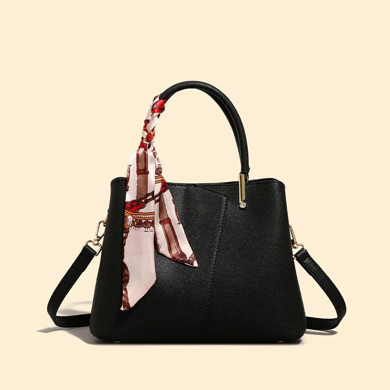 Handbag Structured Faux Leather Detachable Strap