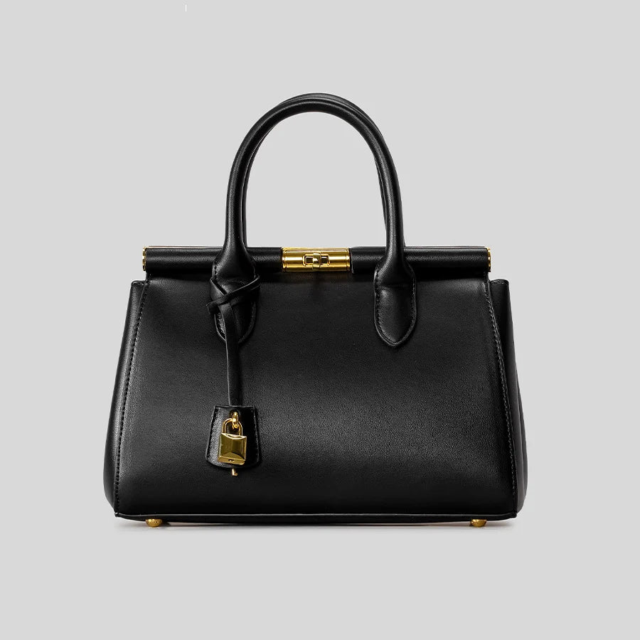 Handbag Textured Leather Top Handles & Shoulder Strap