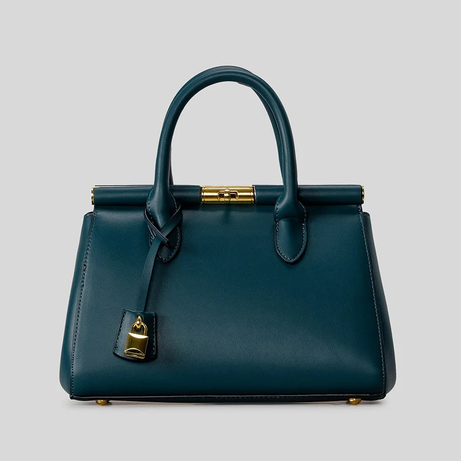 Handbag Textured Leather Top Handles & Shoulder Strap