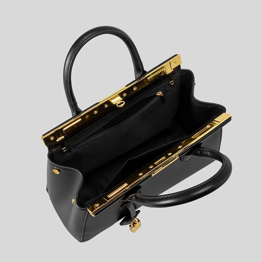 Handbag Textured Leather Top Handles & Shoulder Strap