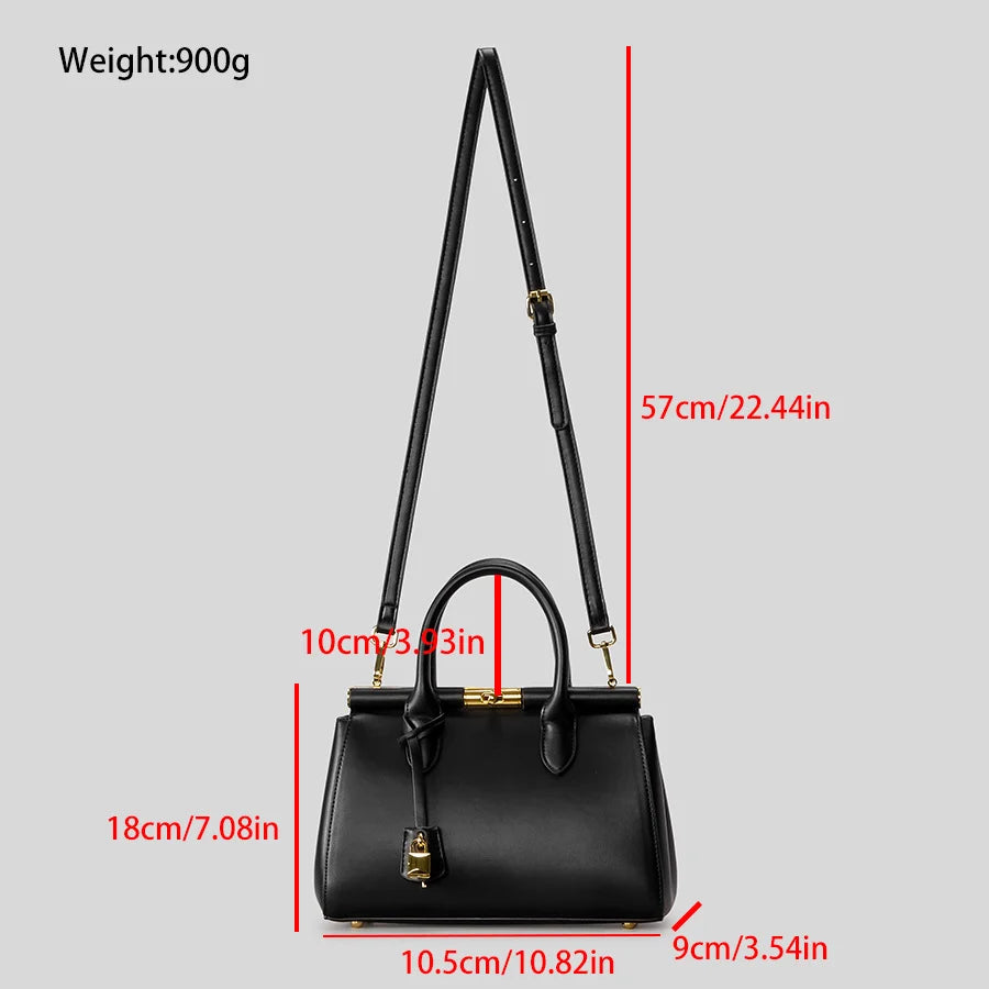 Handbag Textured Leather Top Handles & Shoulder Strap