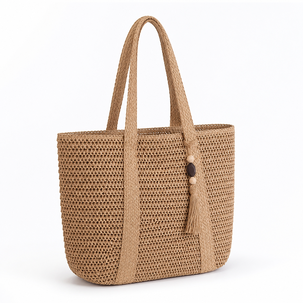 Handcrafted Airy Straw Tote Bag