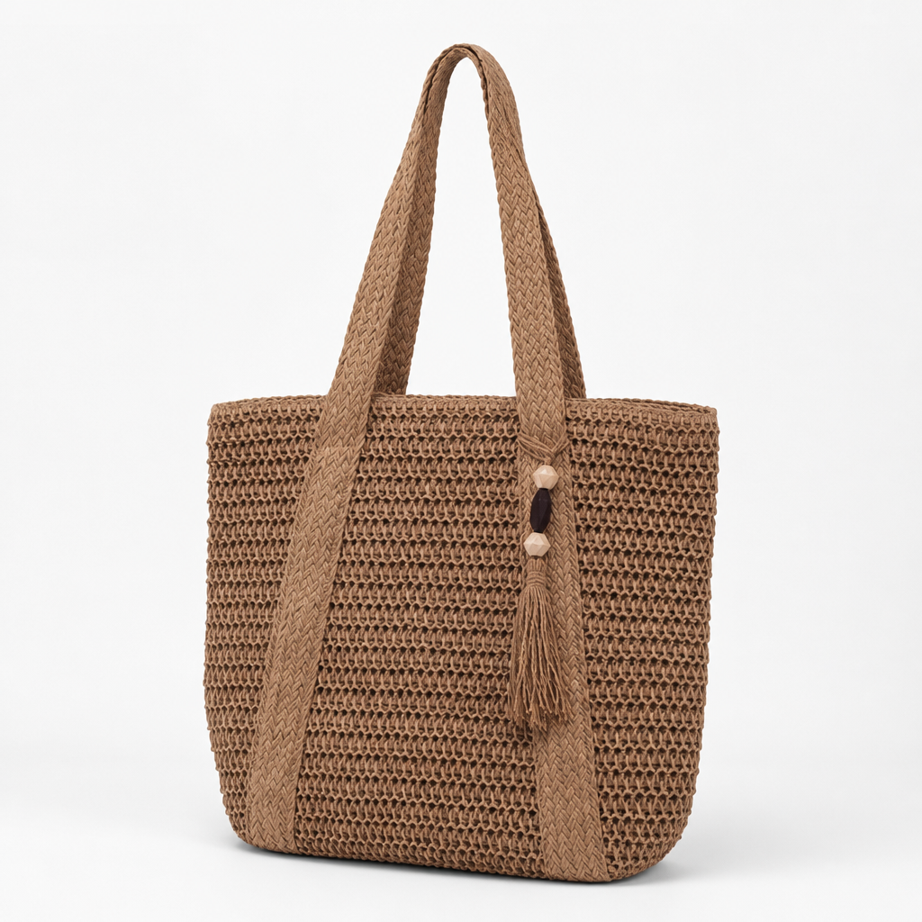 Handcrafted Airy Straw Tote Bag