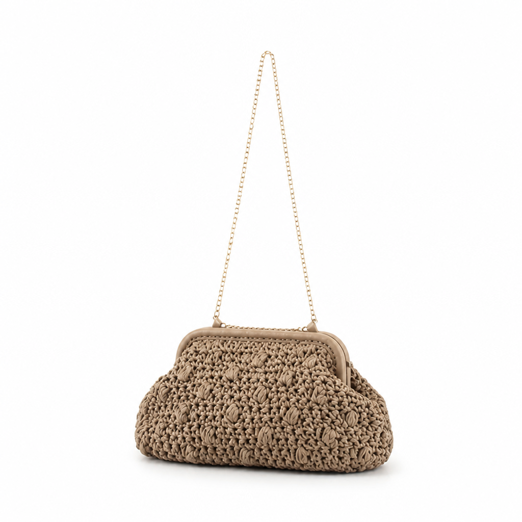 Handcrafted Crochet Fine Chain Strap Handbag