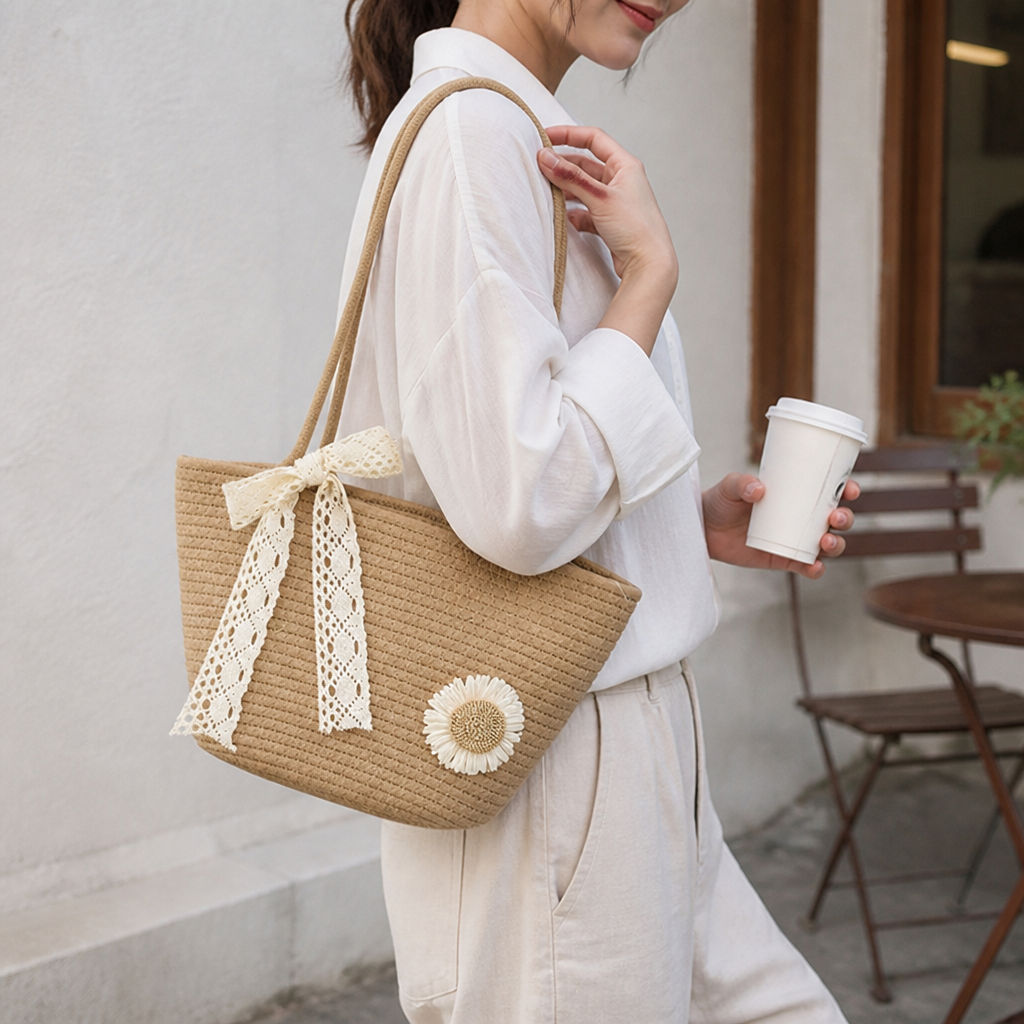 Handcrafted Crochet Sunflower Shoulder Bag