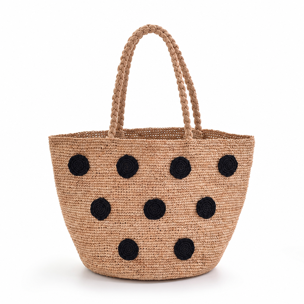 Handcrafted Eco-Friendly Tote Bag (Woven Handles)
