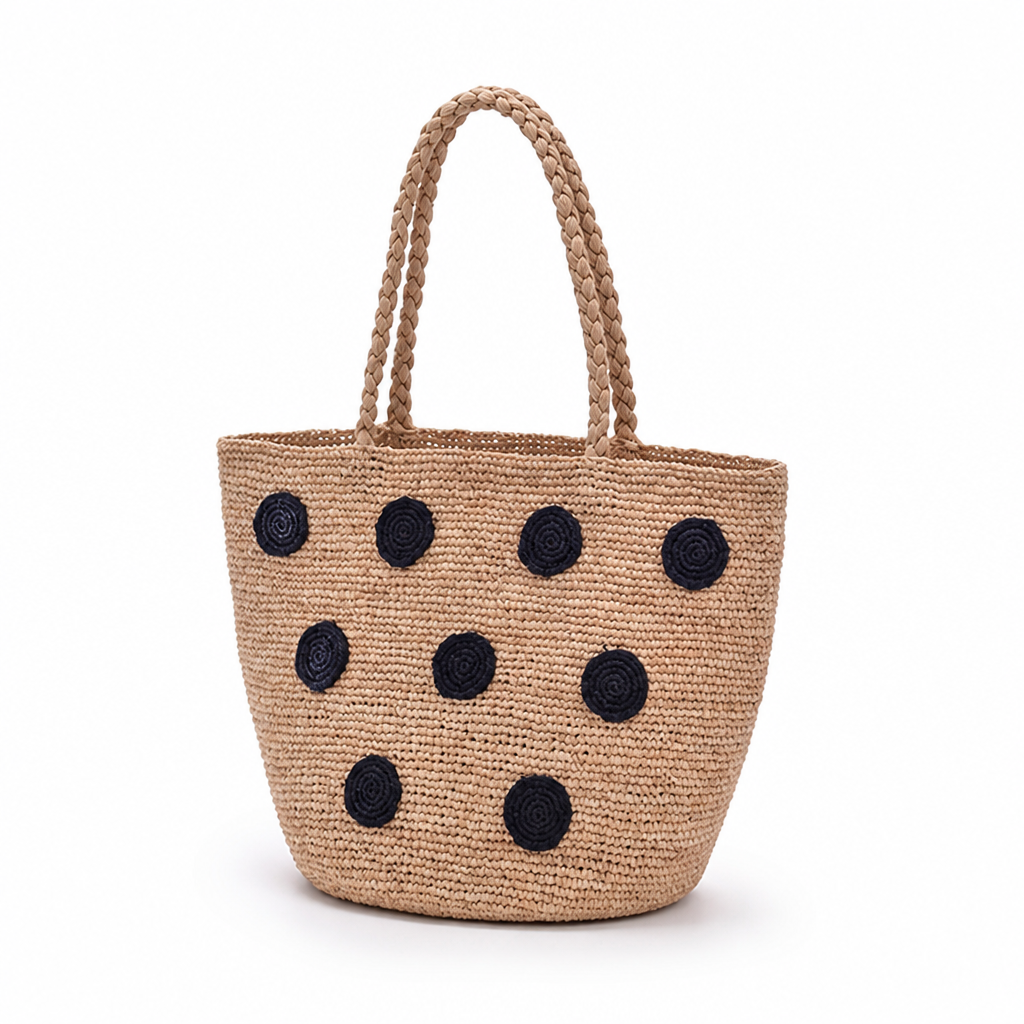 Handcrafted Eco-Friendly Tote Bag (Woven Handles)