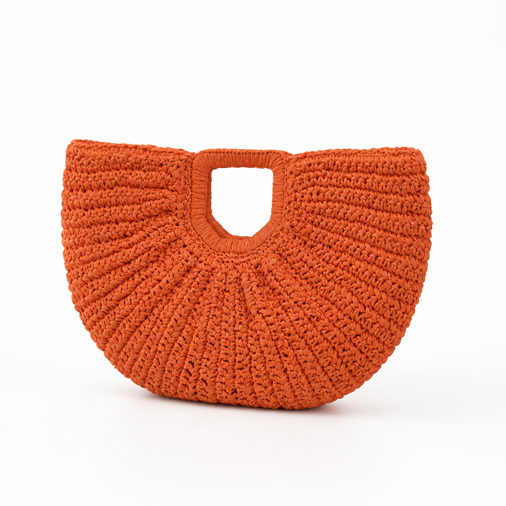 Handcrafted Ribbed Sustainable Beach Bag (Spacious)