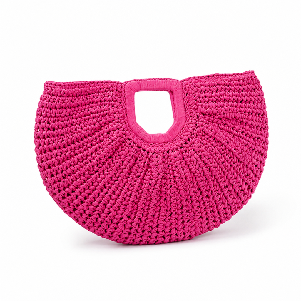 Handcrafted Ribbed Sustainable Beach Bag (Spacious)