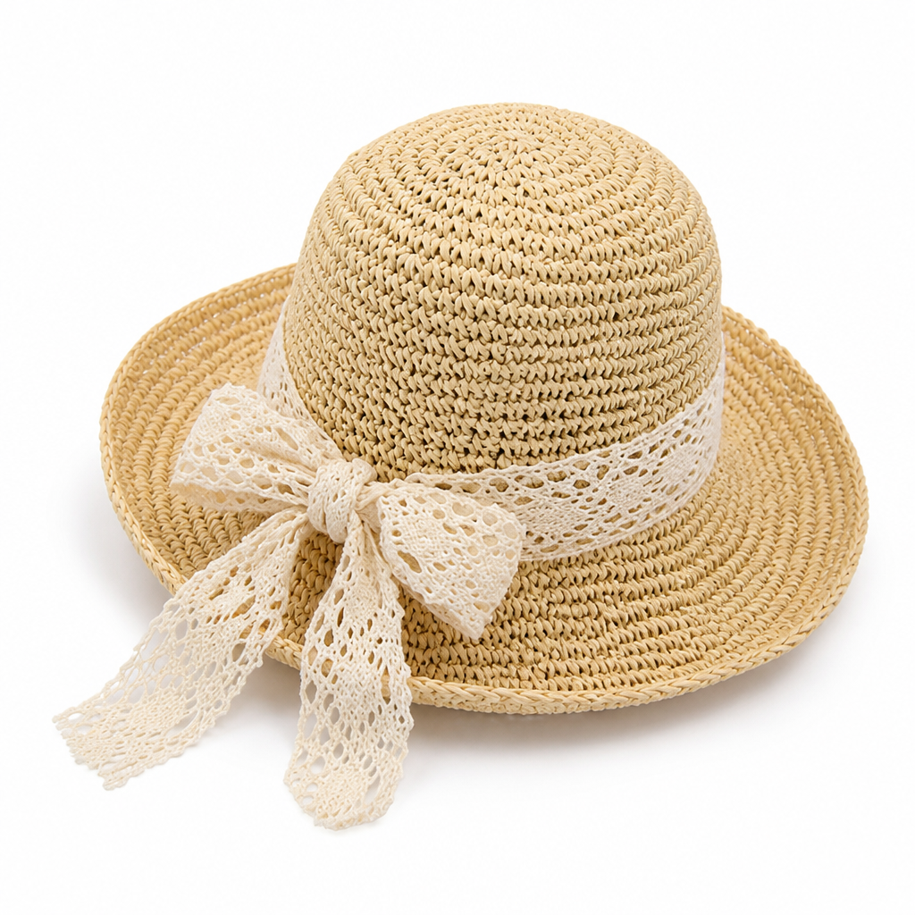 Handcrafted Straw UV-Protective Sun Hat (Adjustable Fit)