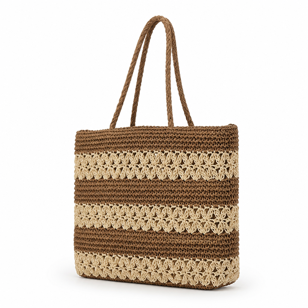 Handcrafted Sustainable Cotton Tote Bag (Two-Tone)