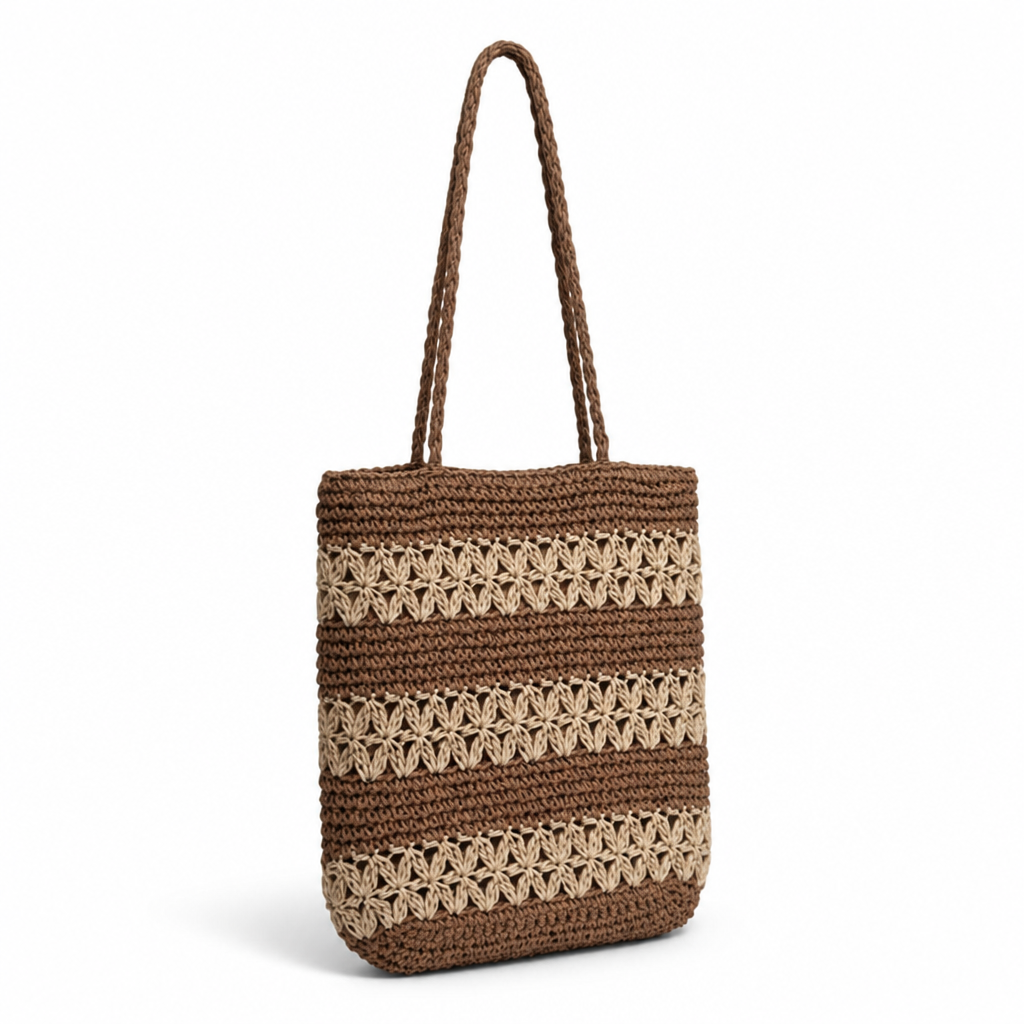 Handcrafted Sustainable Cotton Tote Bag (Two-Tone)
