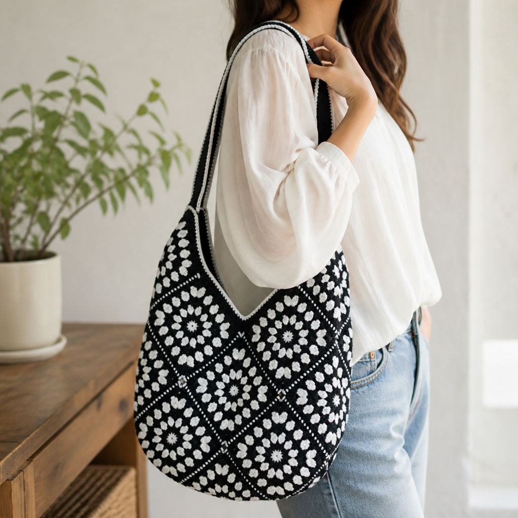 Handcrafted Unique Pattern Lightweight Shoulder Bag