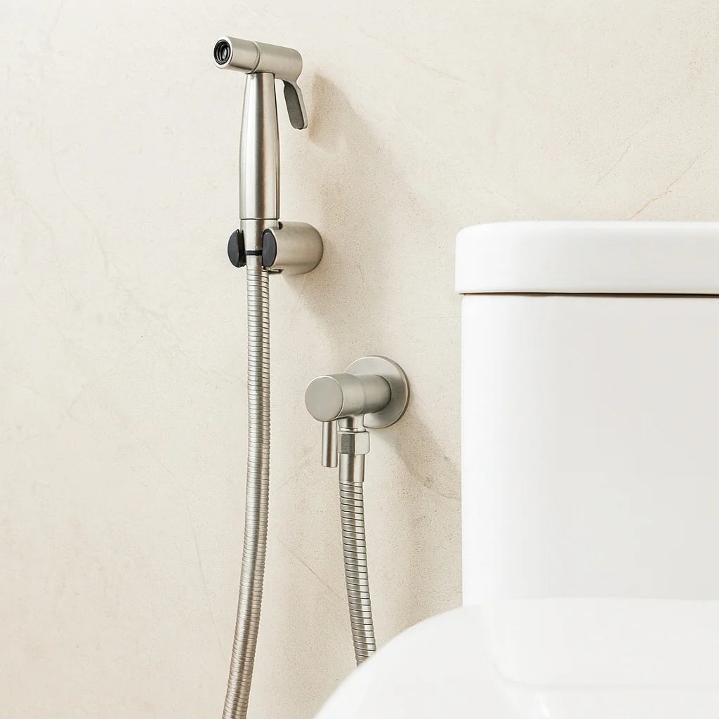 Handheld Bidet Sprayer Wall-Mounted Stainless Steel Adjustable Spray