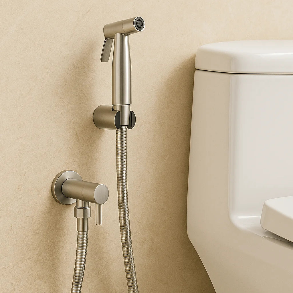 Handheld Bidet Sprayer Wall-Mounted Stainless Steel Adjustable Spray