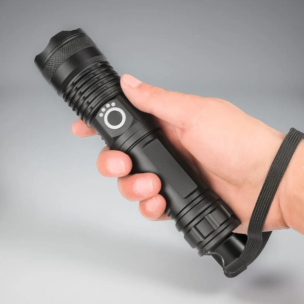 Handheld Flashlight USB Rechargeable LED Water-Resistant