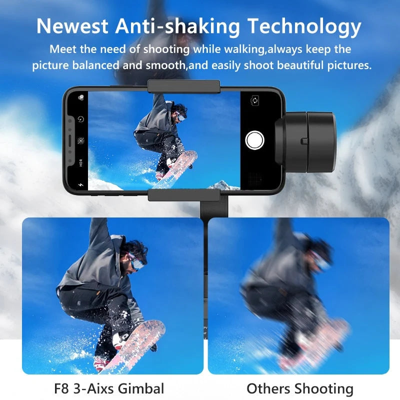 Handheld Gimbal Stabilizer Multi-Axis Bluetooth Connectivity