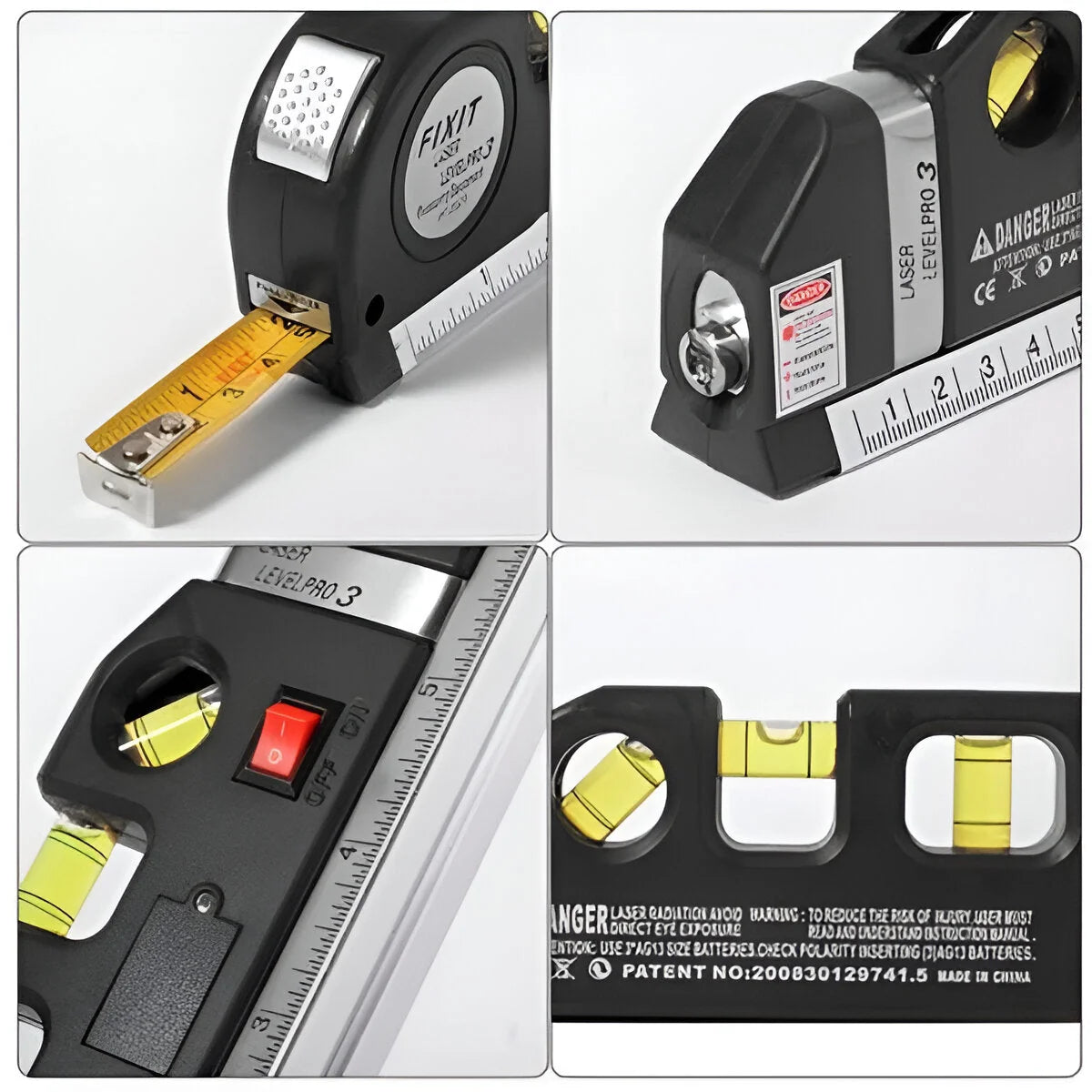 Handheld Laser Level 3 Projection Modes & 2.5m Tape