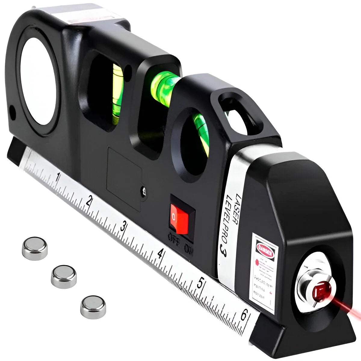 Handheld Laser Level 3 Projection Modes & 2.5m Tape