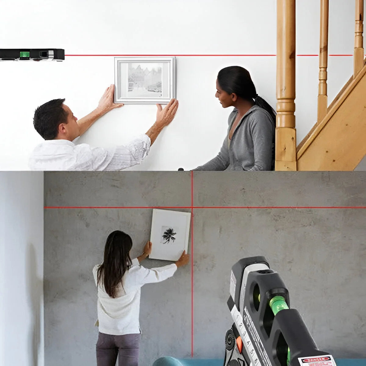 Handheld Laser Level 3 Projection Modes & 2.5m Tape