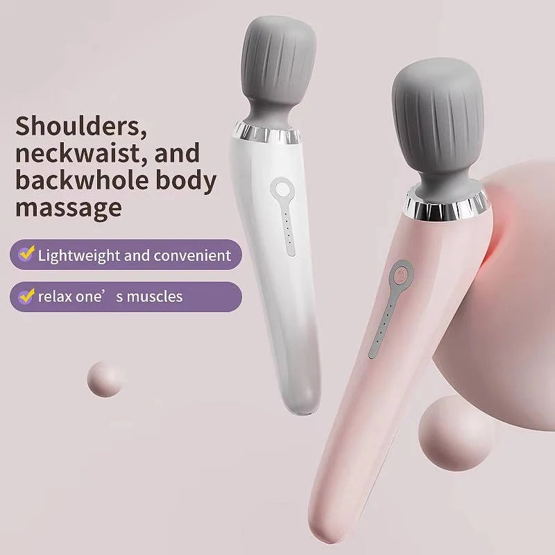 Handheld Massager Curved Handle 5 Speeds USB Rechargeable