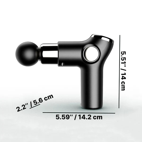 Handheld Percussion Massager Rechargeable 32 Speeds Interchangeable Heads