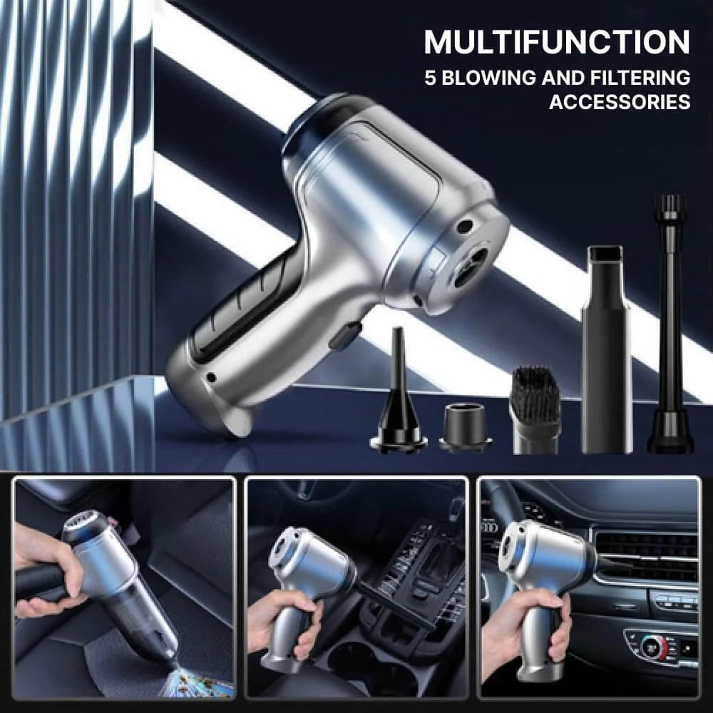Handheld Vacuum Cordless Turbo Suction Snap-On Nozzle