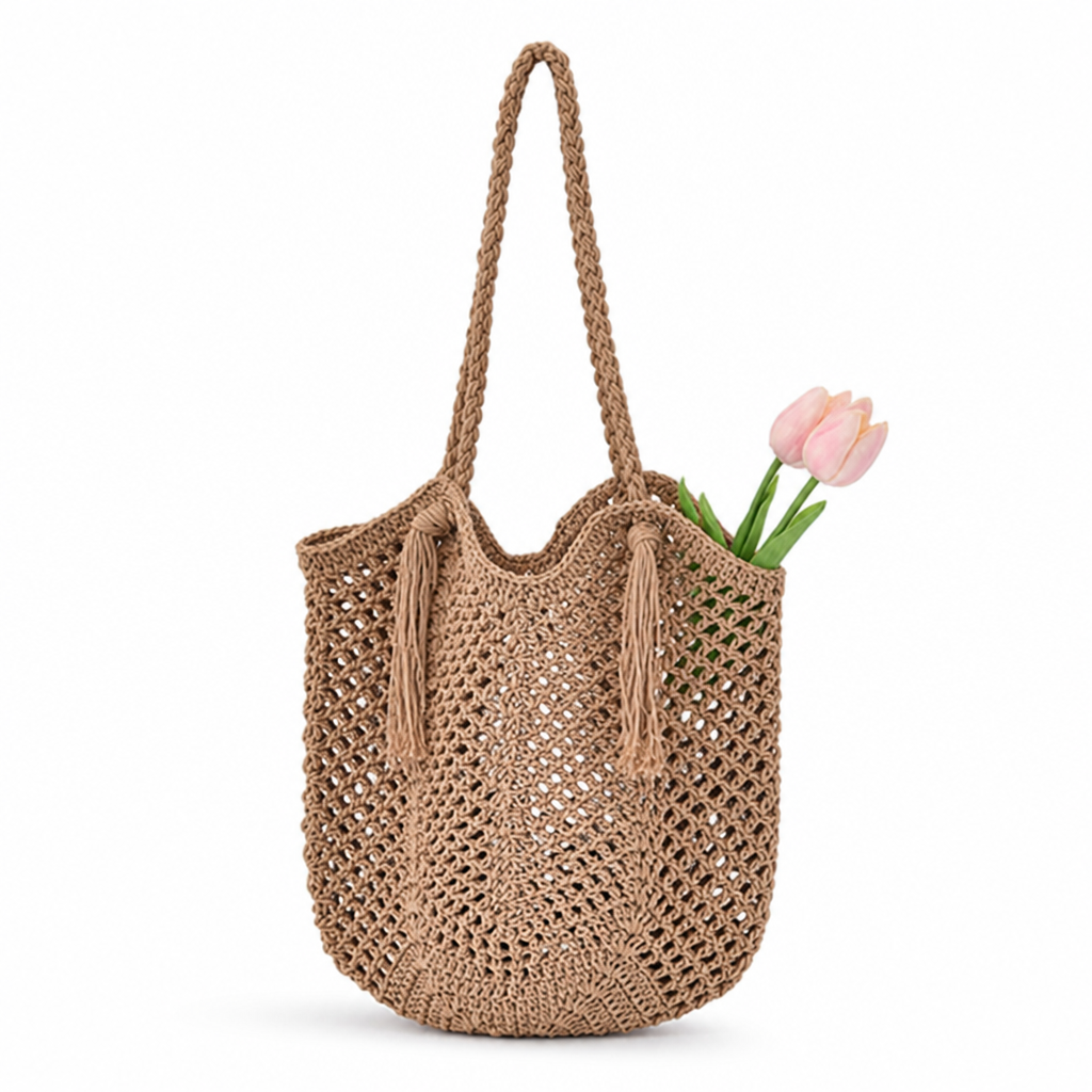 Handmade Eco-Friendly Macrame Beach Bag