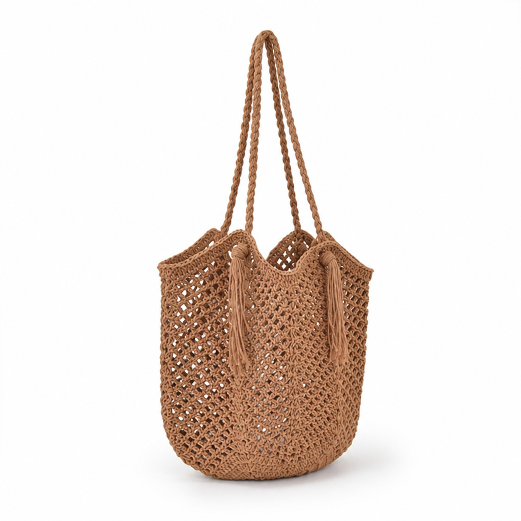 Handmade Eco-Friendly Macrame Beach Bag