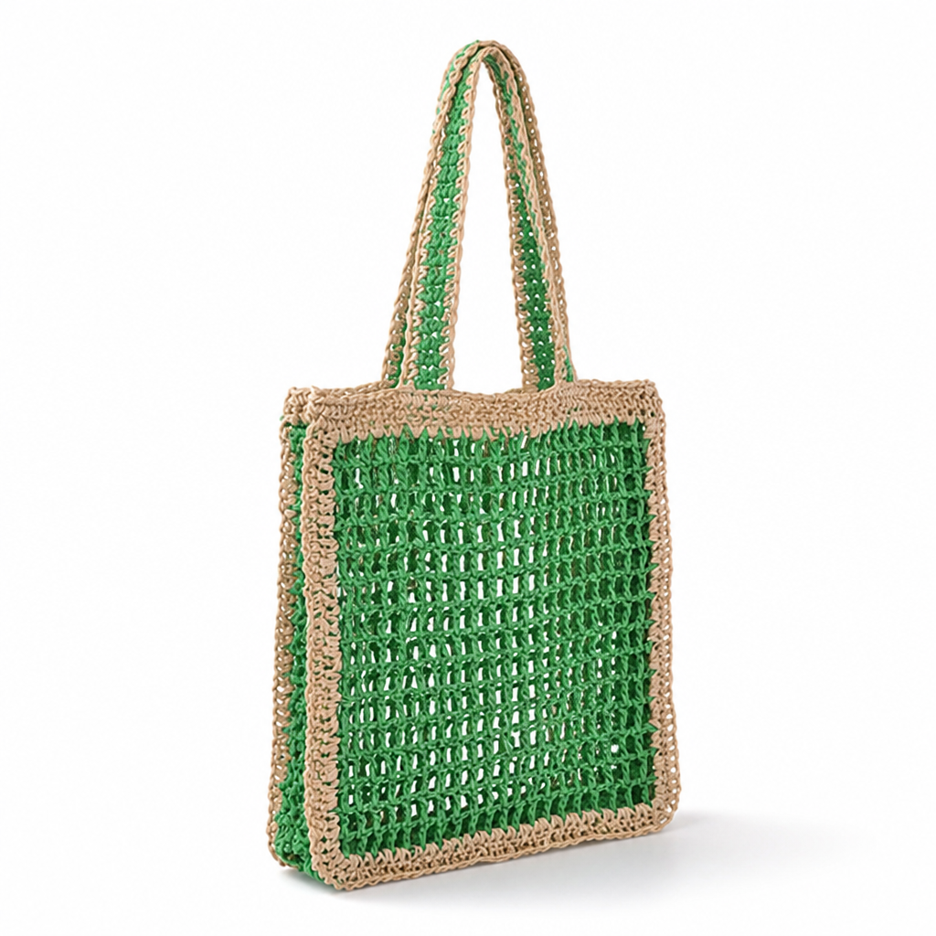 Handmade Sustainably Sourced Shopping Bag (Long Handles)
