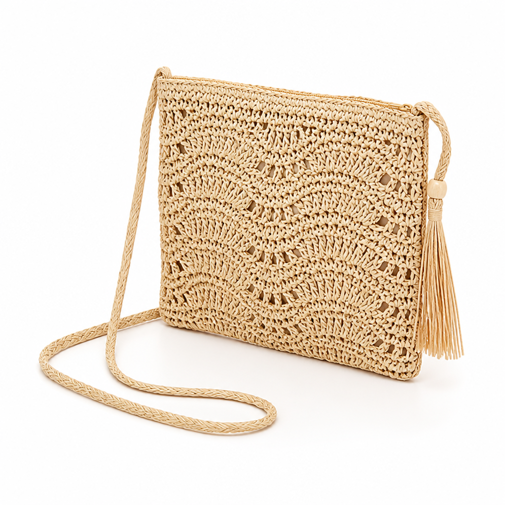 Handmade Woven Crossbody Bag (Adjustable Strap)
