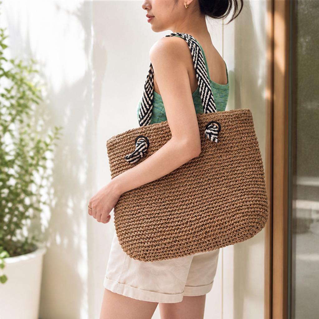 Handmade Woven Natural Fiber Tote