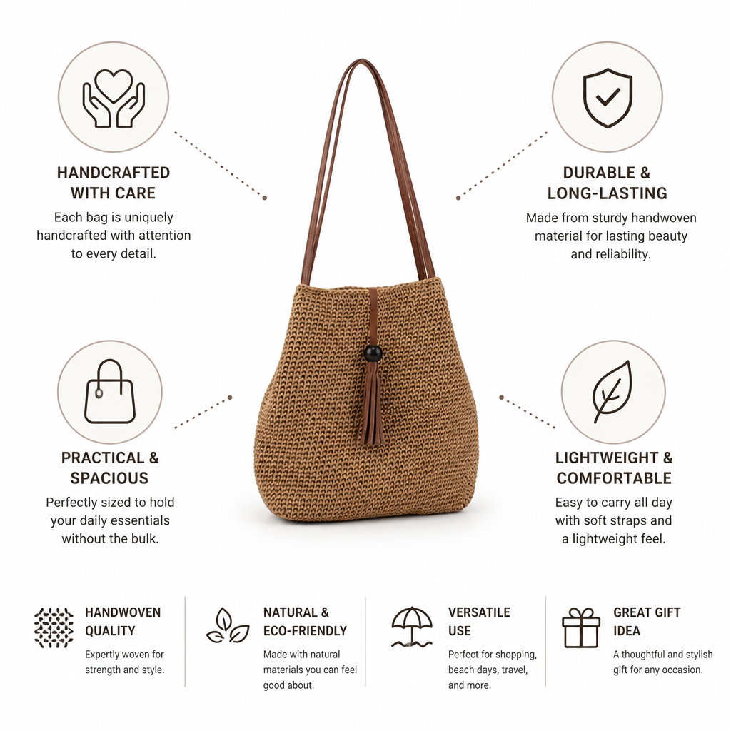 Handwoven Durable Shoulder Bag