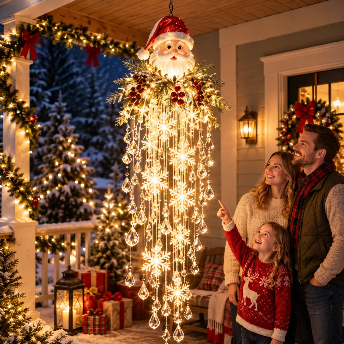 Hanging Christmas Lights Cascading LED With Remote Control