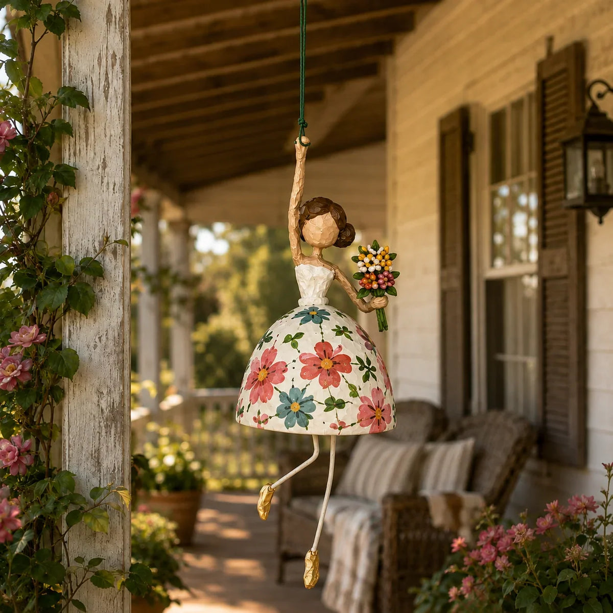Hanging Figurine Folk Art Gentle Swaying Movement