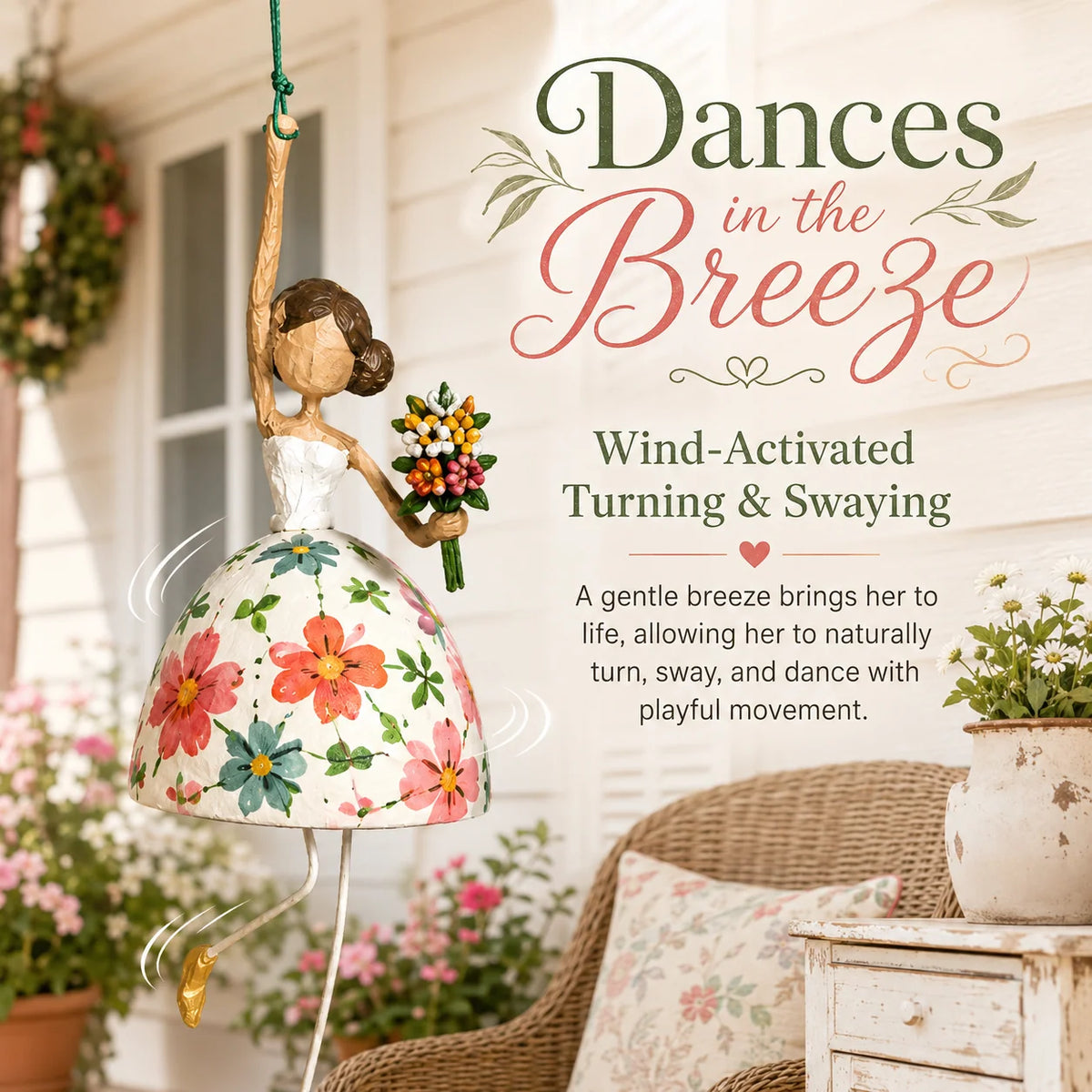 Hanging Figurine Lightweight Whimsical Gentle Swaying Movement