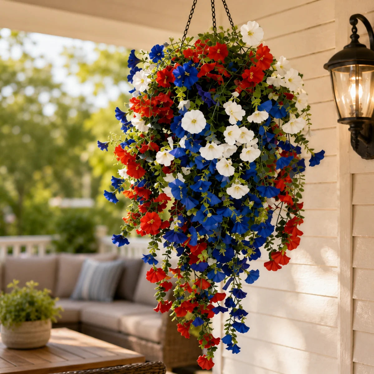 Hanging Flower Basket Integrated LED Indoor & Outdoor Decor