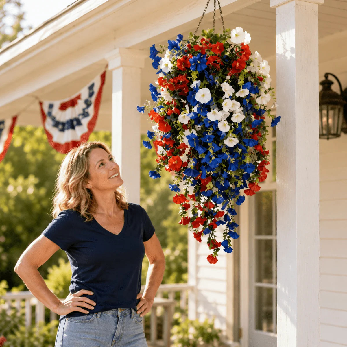 Hanging Flower Basket Integrated LED Indoor & Outdoor Decor