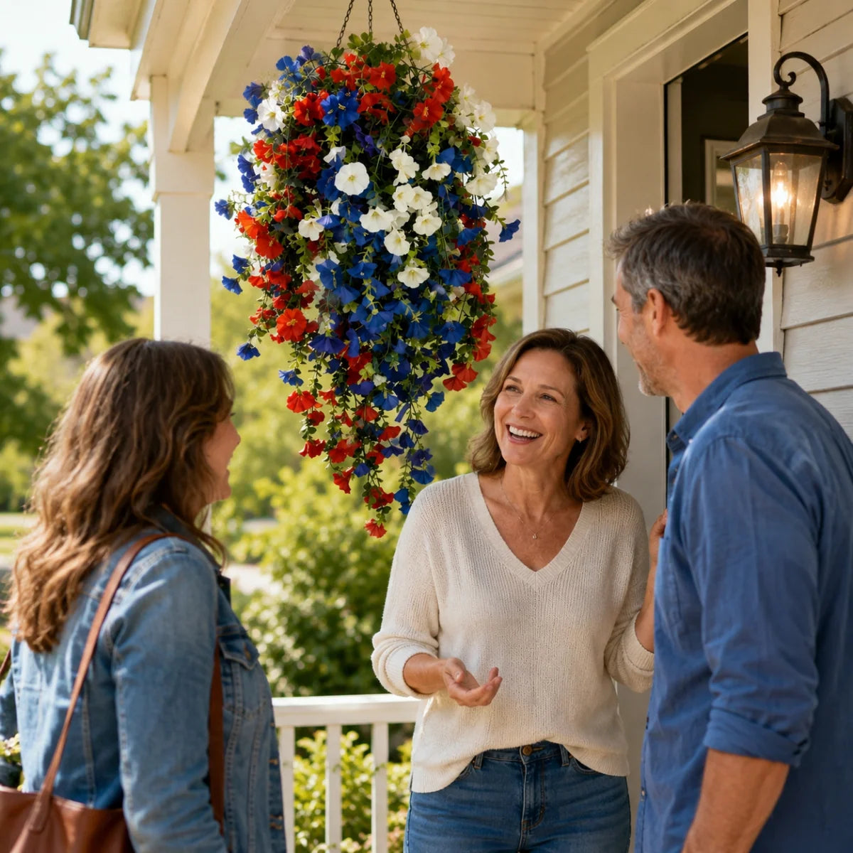 Hanging Flower Basket Integrated LED Indoor & Outdoor Decor