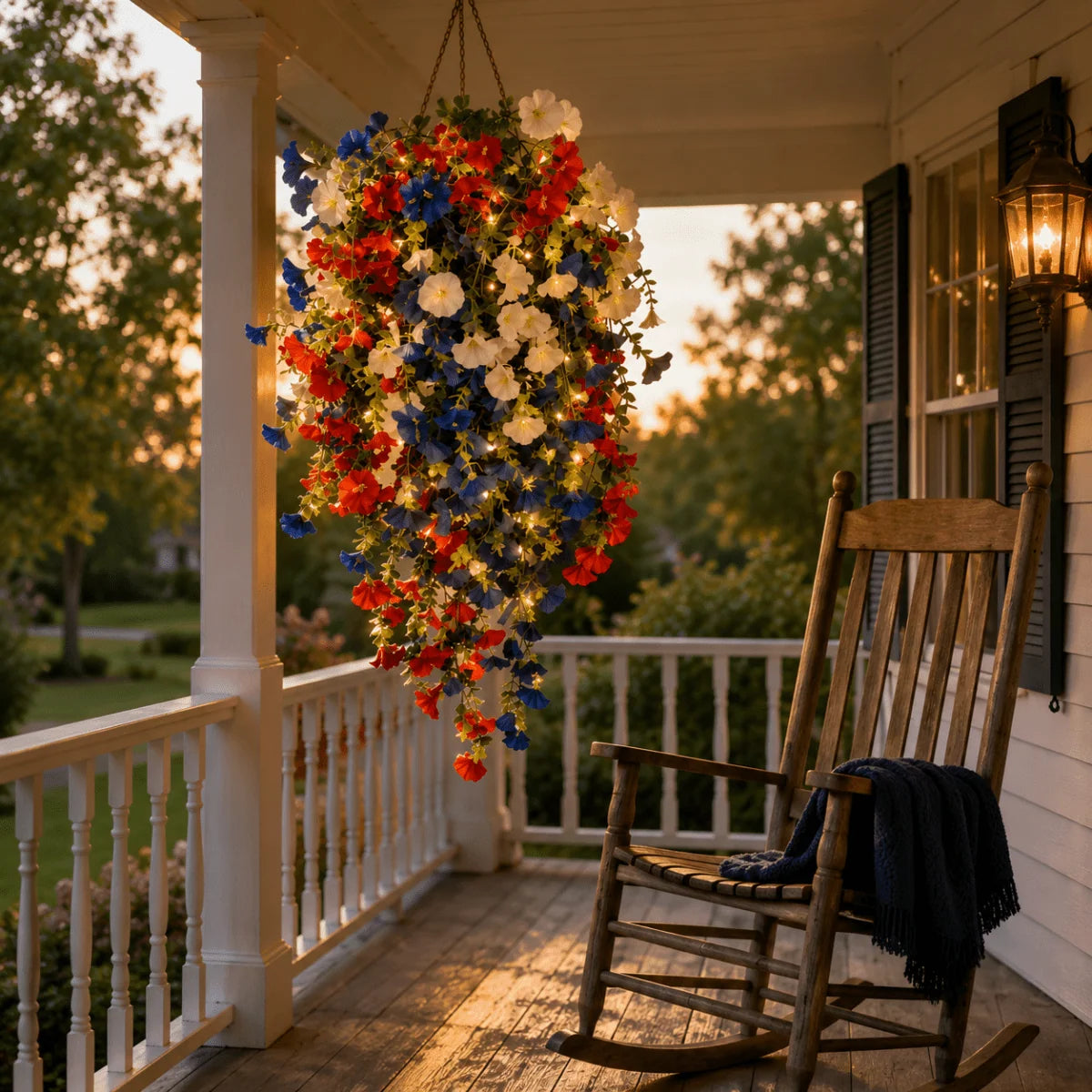 Hanging Flower Basket Integrated LED Indoor & Outdoor Decor
