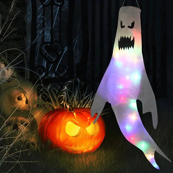 Hanging Ghost Decoration Floating Silhouette & LED Option