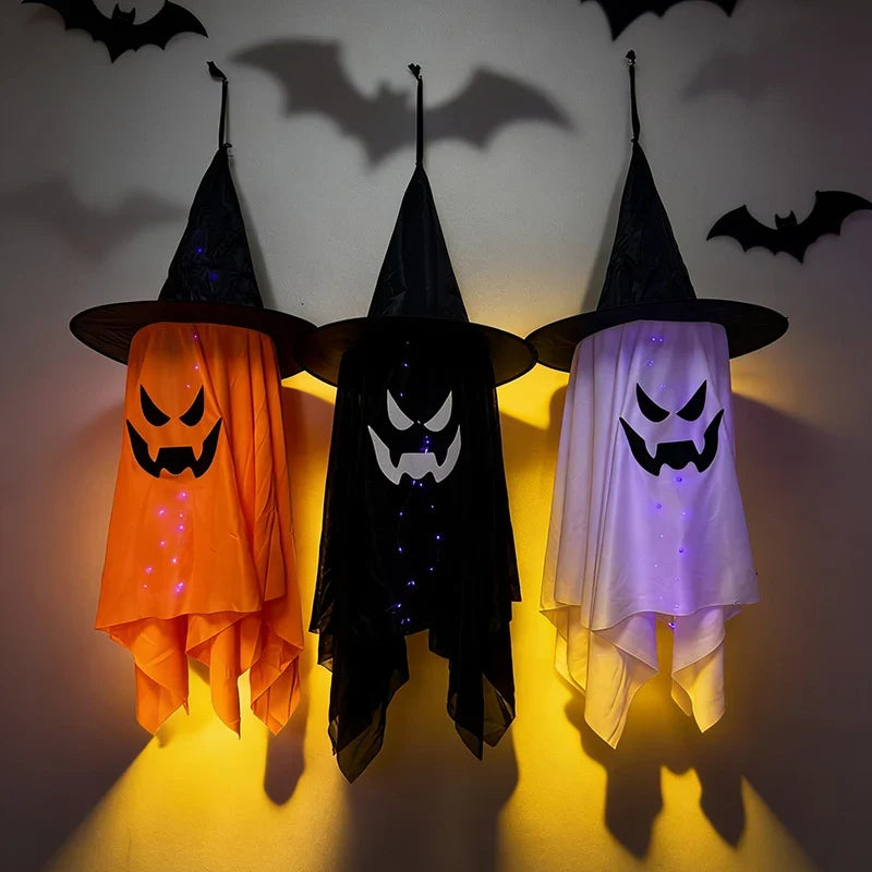 Hanging Ghost Decoration LED Illuminated Weatherproof 39 Inch