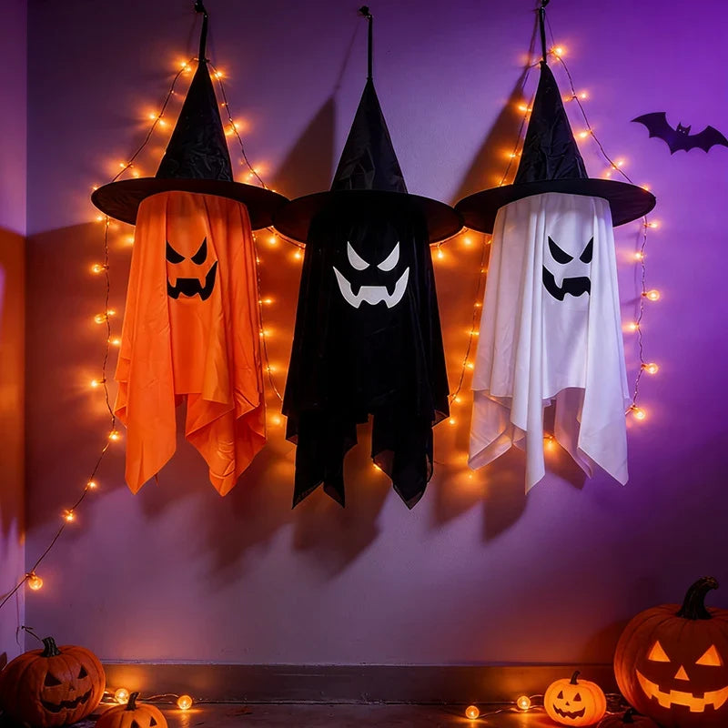 Hanging Ghost Decoration LED Illuminated Weatherproof 39 Inch