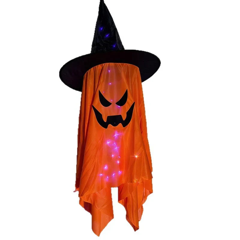 Hanging Ghost Decoration LED Illuminated Weatherproof 39 Inch