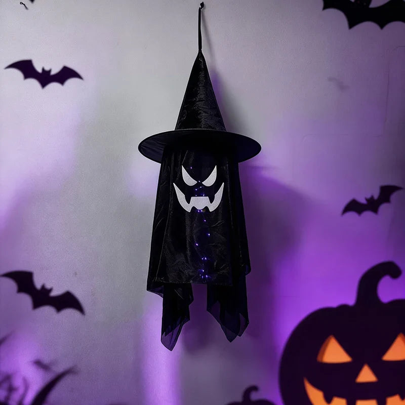 Hanging Ghost Decoration LED Illuminated Weatherproof 39 Inch