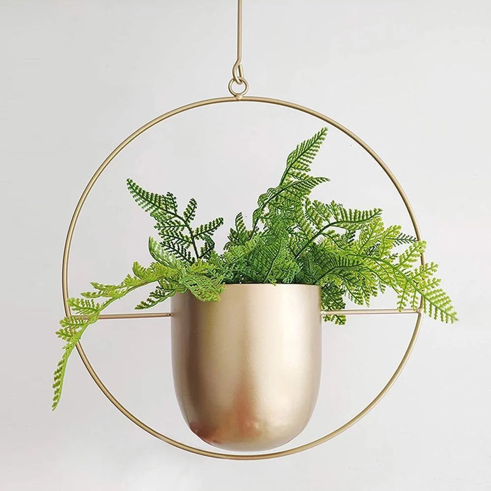 Hanging Planter Minimalist Iron Oval & Round