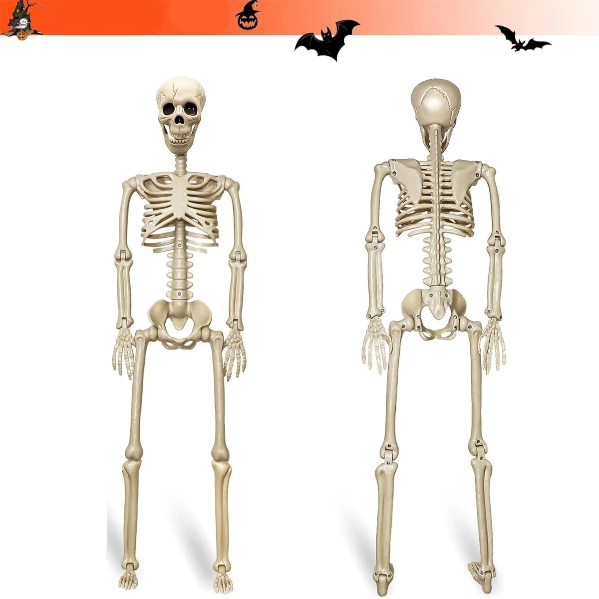Hanging Skeleton Decoration Poseable Lightweight Reusable 90 cm