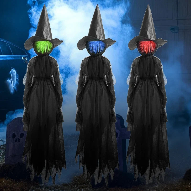 Hanging Witch Decoration Realistic Tulle Dress Weather-Resistant Easy Installation