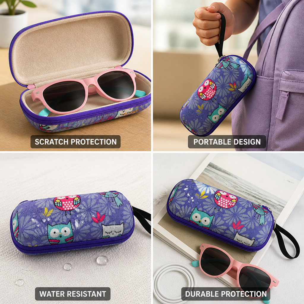 Hard-Shell EVA Microfiber-Lined Glasses Case (Wrist Strap)